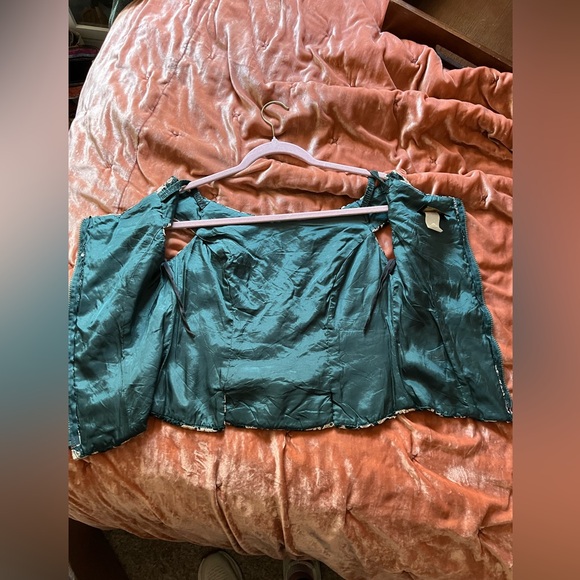 Eliza of California, Inc. Brocade Holiday Party Off Shoulder Bodice Fitted Top - Picture 8 of 10